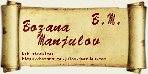 Božana Manjulov vizit kartica